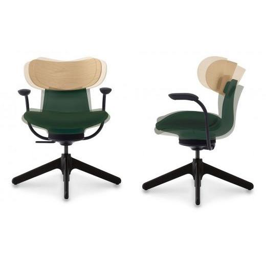 ふるさと納税 家具 長野県 伊那市 コクヨオフィスチェアー イングライフ C05-B11CGW-AJAJ731 背合板(ミディアムアッシュ)タイプ・肘付・ナイロンキャスター・…の画像