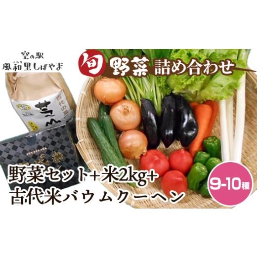 ふるさと納税 セット・詰合せ 千葉県 芝山町 野菜セット(9〜10種)+米2kg+古代米バウムクーヘン / 野菜 米 季節の野菜 旬 新鮮 コシヒカリ 精米 白米 スイ…