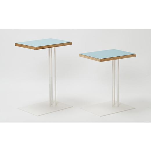 ふるさと納税 家具 テーブル 北海道 江別市 Rectangle side table （レクタングルサイドテーブル） ワークデスク H500 ホワイト_アクアヴェール EB8-0638_2