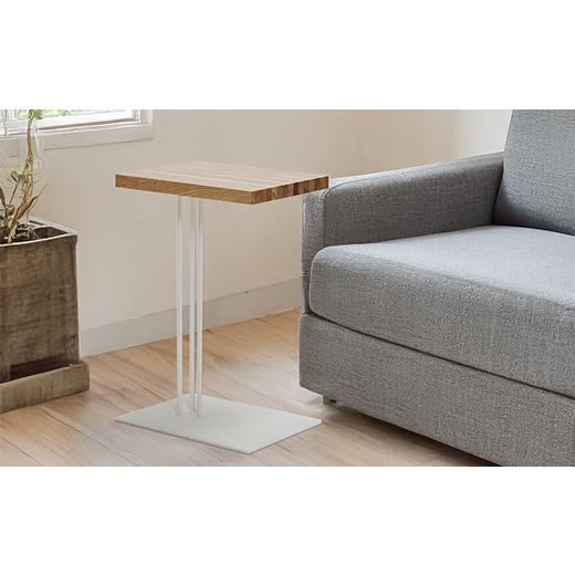 ふるさと納税 家具 テーブル 北海道 江別市 Rectangle side table （レクタングルサイドテーブル） ワークデスク H600 ホワイト_オリーブ EB8-0649_4