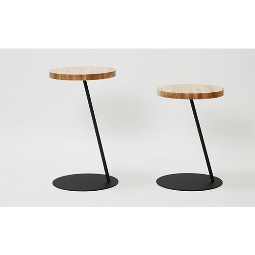 ふるさと納税 家具 テーブル 北海道 江別市 Circle side table（サークルサイドテーブル） サイドテーブル／ナイトテーブル H600 ブラック_集成材 EB8-0661_2