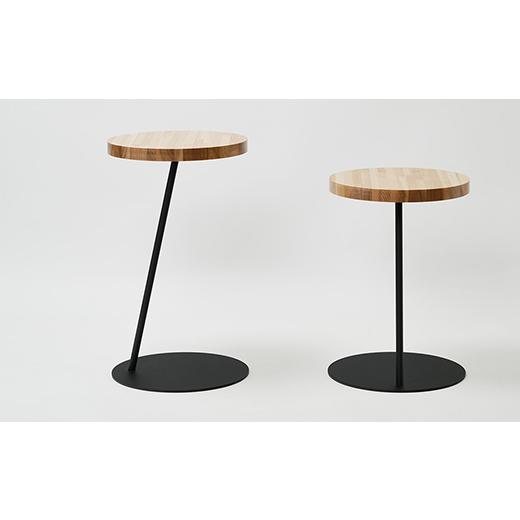 ふるさと納税 家具 テーブル 北海道 江別市 Circle side table（サークルサイドテーブル） サイドテーブル／ナイトテーブル H600 ブラック_集成材 EB8-0661_3