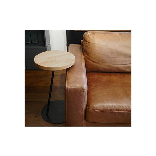 ふるさと納税 家具 テーブル 北海道 江別市 Circle side table（サークルサイドテーブル） サイドテーブル／ナイトテーブル H600 ブラック_集成材 EB8-0661_4