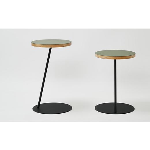 ふるさと納税 家具 テーブル 北海道 江別市 Circle side table（サークルサイドテーブル） サイドテーブル／ナイトテーブル H600 ブラック_オリーブ EB8-0665_3