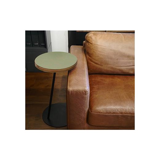 ふるさと納税 家具 テーブル 北海道 江別市 Circle side table（サークルサイドテーブル） サイドテーブル／ナイトテーブル H600 ブラック_オリーブ EB8-0665_4