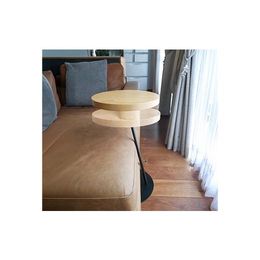 ふるさと納税 家具 テーブル 北海道 江別市 Circle side table（サークルサイドテーブル） サイドテーブル／ナイトテーブル H600 ブラック_オリーブ EB8-0665_5