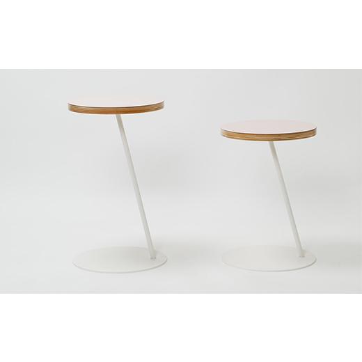 ふるさと納税 家具 テーブル 北海道 江別市 Circle side table（サークルサイドテーブル） サイドテーブル／ナイトテーブル H600 ホワイト_パウダー EB8-0667_2