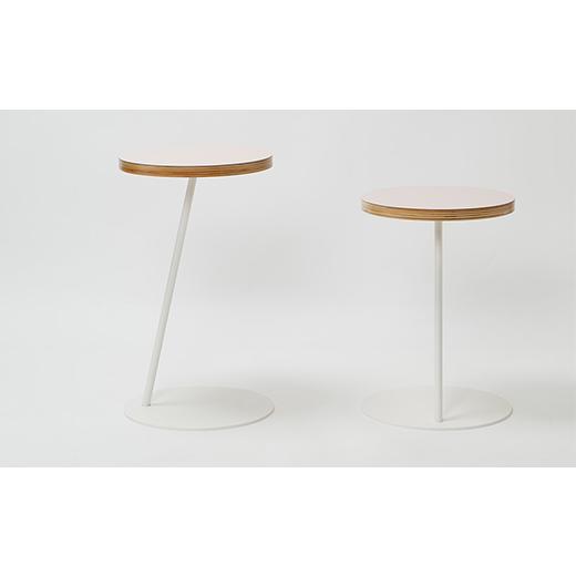 ふるさと納税 家具 テーブル 北海道 江別市 Circle side table（サークルサイドテーブル） サイドテーブル／ナイトテーブル H600 ホワイト_パウダー EB8-0667_3