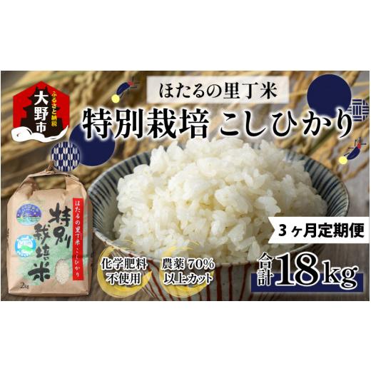 ふるさと納税 米 コシヒカリ 福井県 大野市 先行予約 令和8年産 新米 3ヶ月定期便 ベストファーマー ほたるの里 特別栽培こしひかり 6kg(2kg×3) × 3回 計…