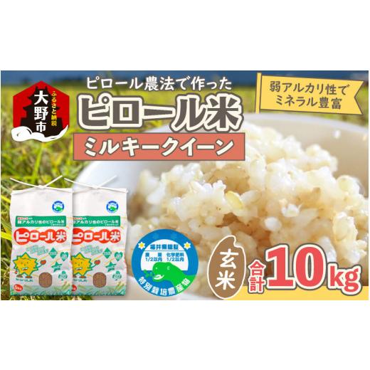 ふるさと納税 米 ミルキークイーン 福井県 大野市 先行予約 令和8年産 新米 ミネラル豊富 弱アルカリ性のピロール米 ミルキークイーン 玄米 10kg(5kg×2袋)…