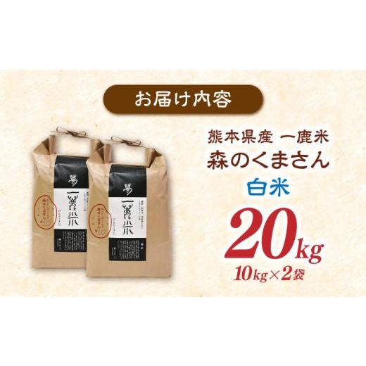 ふるさと納税 米 熊本県 山鹿市 〈令和7年度産米〉 天日塩を使用 一鹿米 森のくまさん 白米20kg 株式会社 夢アグリ ZCL024の画像