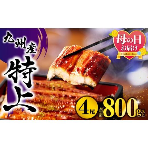 ふるさと納税 うなぎ 宮崎県 宮崎市 母の日までにお届け 九州産うなぎ蒲焼4尾(計800g以上&さんしょう、たれ付き)_M040-011-UP-MD 母の日までにお届け