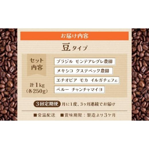 ふるさと納税 コーヒー 飲料 福岡県 那珂川市  定期便・全3回 申込後に自家焙煎 魅惑のスペシャルティ コーヒー 4種セット 豆 1kg 豆／定期便・全3回_5