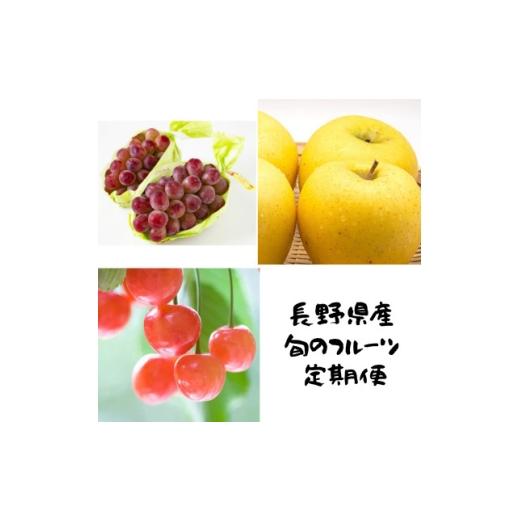 ふるさと納税 りんご 長野県 中野市 発送月固定定期便 長野の果物 サクランボ+クイーンルージュ+シナノゴールド全3回 4081306