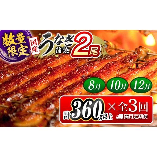 ふるさと納税 うなぎ 宮崎県 新富町 数量限定 うなぎ 定期便 国産 鰻 蒲焼 2尾セット 全3回 隔月定期便(2026年8月、10月、12月お届け)合計1kg以上 魚介 贈…