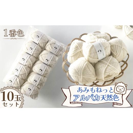 ふるさと納税 手芸 愛知県 江南市 毛糸 あみもねっとアルパカ 天然色 1番色10玉セット / 毛糸 アルパカ ウール混 編み物 手編み 柔らかい 軽い なめらか 秋冬…