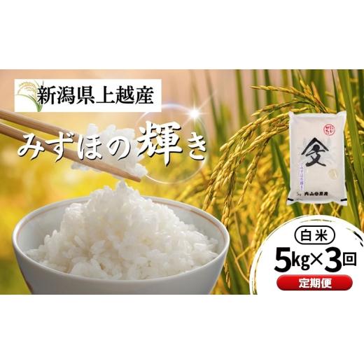 ふるさと納税 米 新潟県 上越市 定期便 令和7年産 新潟県上越産 みずほの輝き 白米 5kg×3回配送 内山農産 お米 こめ おすすめ 新潟県産 にいがた 上越