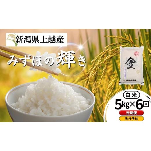 ふるさと納税 米 新潟県 上越市 先行予約 定期便 令和8年産 新潟県上越産 みずほの輝き 白米 5kg×6回配送 内山農産 お米 こめ おすすめ 新潟県産 にいがた 上…_1