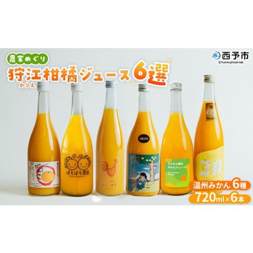 ふるさと納税 果汁飲料 みかん 愛媛県 西予市 農家めぐり 狩江柑橘ジュース 6選(温州みかん) 温州みかん 南柑20号 愛媛県産 飲料 ジュース 国産 みかん 蜜…