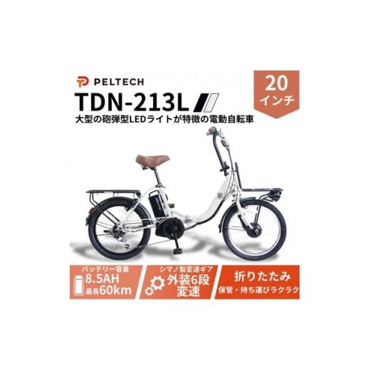 ふるさと納税 自転車 大阪府 和泉市 20インチ折畳電動アシスト自転車 シマノ6段 前後キャリア LED(TDN-213L) グレイ 1724727