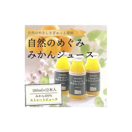 ふるさと納税 果汁飲料 みかん 愛媛県 八幡浜市 愛媛みかん果汁100%ストレート 自然のめぐみジュース 180ml×12本 (家庭用) D25-3 _ジュース みかんジュース …