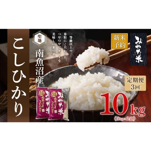 ふるさと納税 米 コシヒカリ 新潟県 南魚沼市 令和8年産新米予約 定期便3ヶ月 南魚沼産こしひかり みやた米10kg(5kg×2袋) 2026年10月上旬より1ヶ月以内に…