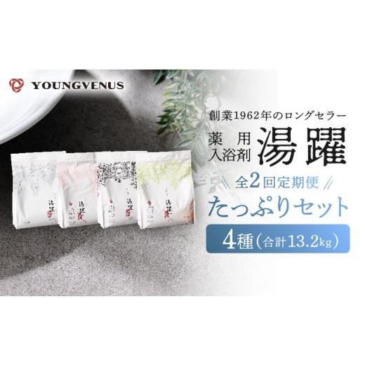 ふるさと納税 美容 入浴剤 大分県 別府市 定期便2回発送 薬用入浴剤 湯躍 4種セット 別府温泉湯の花エキス配合 定期便2回発送 薬用入浴剤 湯躍 4種セット 別…