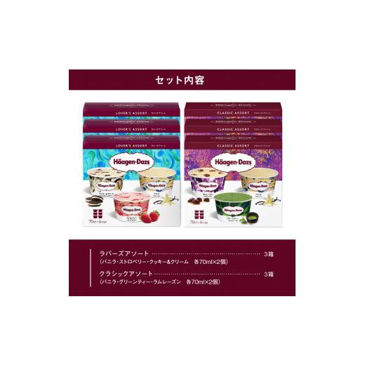 ふるさと納税 菓子 アイス 北海道 浜中町  母の日までにお届け ハーゲンダッツ『バラエティアソートボックス6箱セット』 アイス スイーツ デザート_H0016-124-…の画像