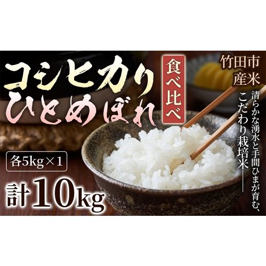 ふるさと納税 米 コシヒカリ 大分県 竹田市 人気の2銘柄を食べ比べ 厳選国産米 2種セット コシヒカリ × ひとめぼれ ( 各5kg 計10kg )