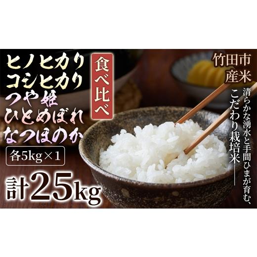 ふるさと納税 米 ヒノヒカリ 大分県 竹田市 人気の5銘柄を食べ比べ 厳選国産米 5種セット ヒノヒカリ × コシヒカリ × つや姫 × ひとめぼれ × なつほのか …