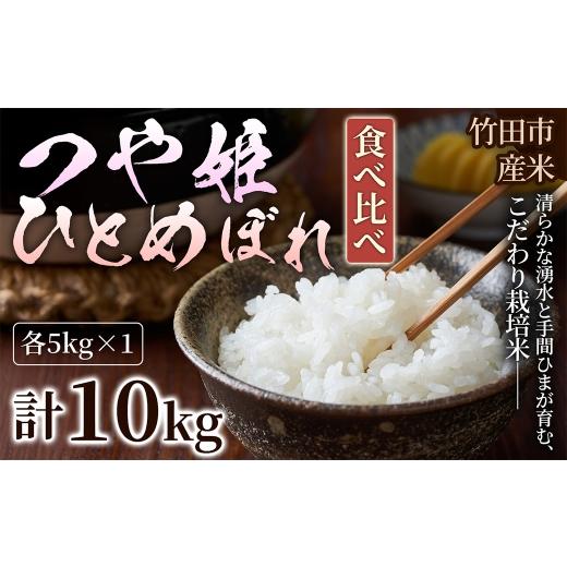 ふるさと納税 米 つや姫 大分県 竹田市 人気の2銘柄を食べ比べ 厳選国産米 2種セット つや姫 × ひとめぼれ ( 各5kg 計10kg )