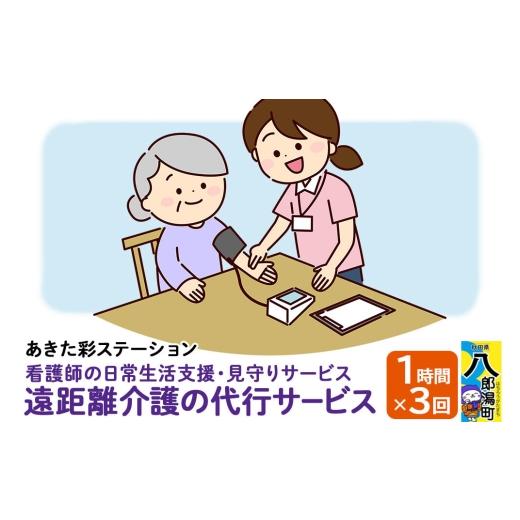 ふるさと納税 イベントやチケット等 秋田県 八郎潟町 支援 看護師の日常生活支援・見守りサービス 遠距離介護の代行サービス 1時間 3回 レターパックライトで…