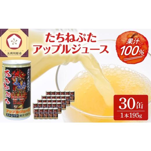 ふるさと納税 果汁飲料 りんご 青森県 五所川原市 青森りんごジュースストレート100%果汁1箱 30缶 たちねぷた缶 ねぶた立佞武多 缶りんごジュース 1箱