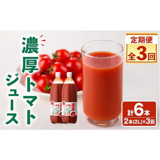 ふるさと納税 果汁飲料 トマト 北海道 士別市 全3回定期便 濃厚 トマトジュース (1L×2本×3回・計6本) 2026年8月上旬から随時発送 トマト トマトジュース ジ…