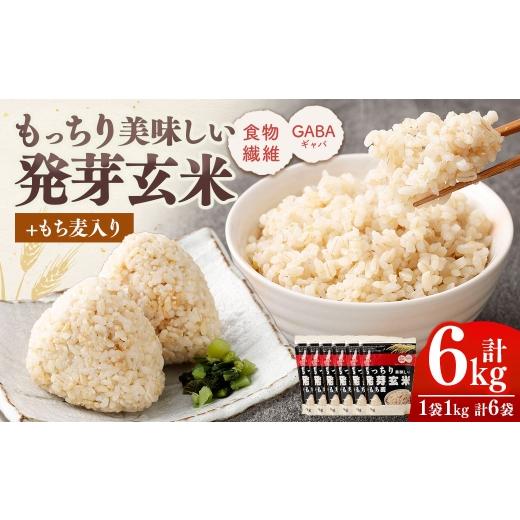 ふるさと納税 雑穀 山梨県 中央市 もっちり美味しい発芽玄米+もち麦 1,000g×6袋 雑穀 雑穀米 コメ 米 国産 ご飯 ごはん 雑穀ごはん もち麦 食物繊維