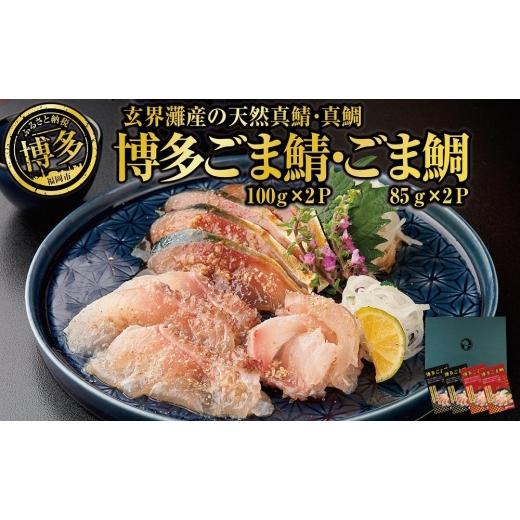 ふるさと納税 加工品等 福岡県 福岡市 長浜市場水揚げ天然 ごま鯖&ごま鯛(各2パック)