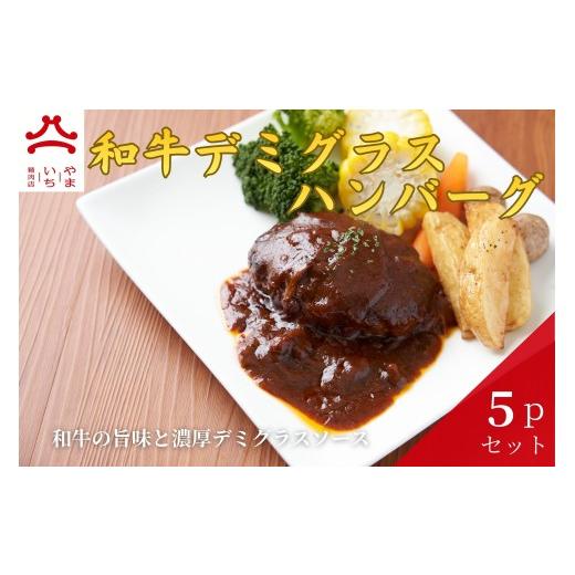 ふるさと納税 惣菜・レトルト 冷凍 広島県 東広島市 やまいち特製 和牛デミグラスハンバーグ 1個×5袋
