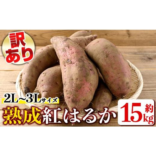 ふるさと納税 野菜類 サツマイモ 鹿児島県 伊佐市 isa876 《訳あり》熟成紅はるか(約15kg・2L〜3Lサイズ混合) 訳あり さつまいも 紅はるか 鹿児島 生芋 完熟 …の画像
