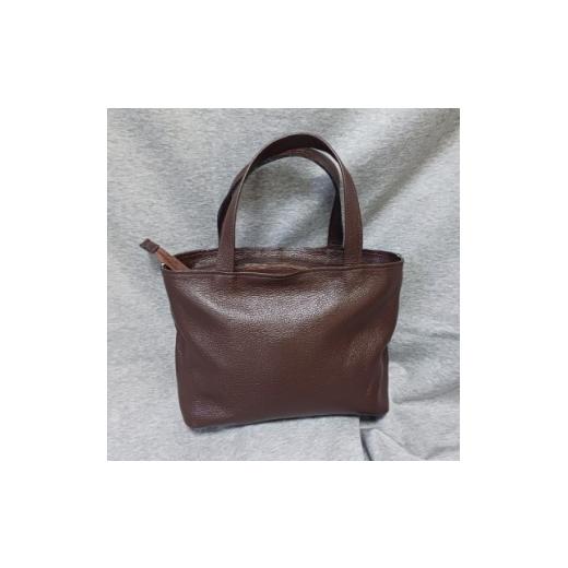 ふるさと納税 カバン 大阪府 豊能町 シュリンクレザー本革手提げバッグ・ブラウン 1728246