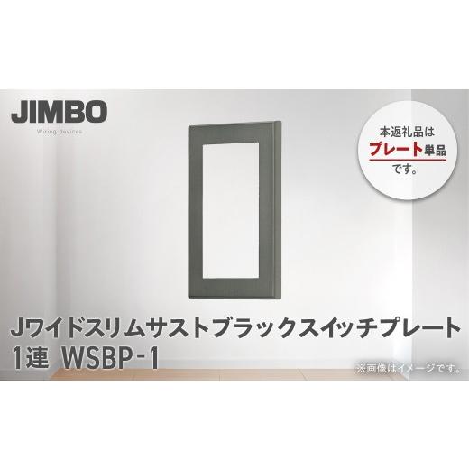 ふるさと納税 照明関連 千葉県 大多喜町 Jワイドスリムサストブラックスイッチプレート１連用 ＷＳＢＰ−１ W01602_1