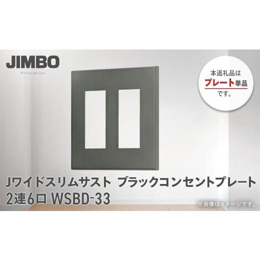ふるさと納税 照明関連 千葉県 大多喜町 Jワイドスリムサストブラックコンセントプレート２連６口 ＷＳＢＤ−３３ W020502