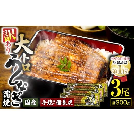 ふるさと納税 うなぎ 鹿児島県 鹿屋市 訳あり 大人気 鯉家の極上蒲焼「大トロうなぎ蒲焼300g(3尾)」 国産・手焼き備長炭 KN040-021