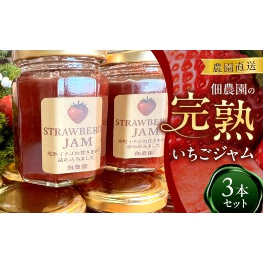 ふるさと納税 ジャム いちご 奈良県 大和郡山市 農園直送 佃農園の完熟いちごジャム 3本セット ジャム いちご イチゴ 苺 完熟 朝食 朝ごはん パン トースト…