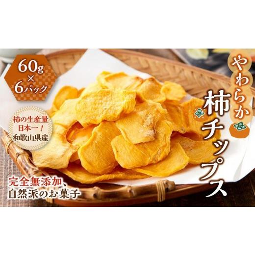 ふるさと納税 加工品等 和歌山県 上富田町 やわらか柿チップス 60g×6パック かきチップ 紀州味紀行 柿和歌 無添加 紀伊国屋文左衛門本舗 [TC10]