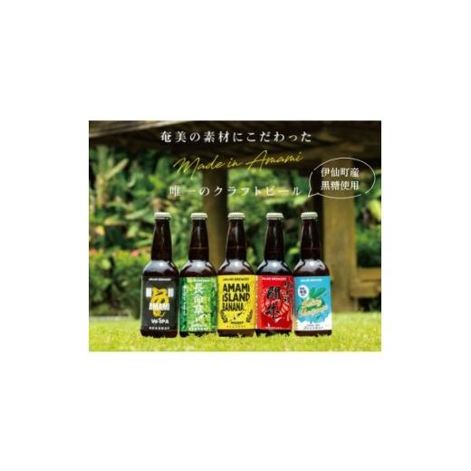 ふるさと納税 ビール 地ビール 鹿児島県 伊仙町 奄美クラフトビール5種 5本[純黒糖・長命草・島ばなな・シークニン・ハブ]伊仙町産純黒糖・生姜使用