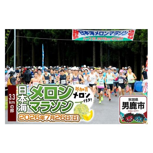 ふるさと納税 イベントやチケット等 秋田県 男鹿市 第38回日本海メロンマラソン 3.3kmの部エントリー 1名様分 メロン めろん ご当地 果物 フルーツ マラソン …