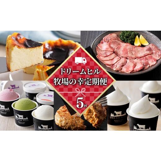 ふるさと納税 アイス・ヨーグルト 北海道 上士幌町 ドリームヒル 牧場の幸 定期便 Aコース 5回 5ヵ月定期便 バスクチーズケーキ 牛タン サガリ アイスクリーム…