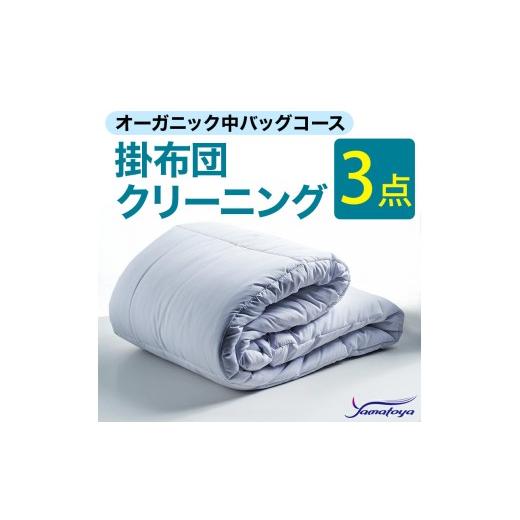 ふるさと納税 雑貨・日用品 新潟県 糸魚川市 オーガニック掛布団クリーニング (3点パック) 中バッグコース 3点 丁寧 丸洗い 掛け布団 寝具 こたつ クリーニン…