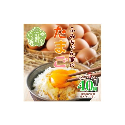 ふるさと納税 卵(鶏、烏骨鶏等) 広島県 世羅町 定期便3カ月 ふみちゃん家のたまご 40個入[合計3回発送]広島県 卵 たまご タマゴ 玉子 新鮮 世羅 生みたて…
