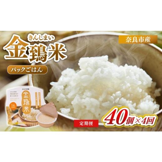 ふるさと納税 米 ヒノヒカリ 奈良県 奈良市 白米 パックごはん 10個×4回 定期便 金鵄米 きんしまい 定期 米 お米 精米 産地直送 農家直送 おむすび おにぎり …
